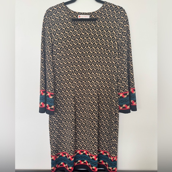 Jude Connally Modern Geometric  shift dress L - Picture 1 of 5